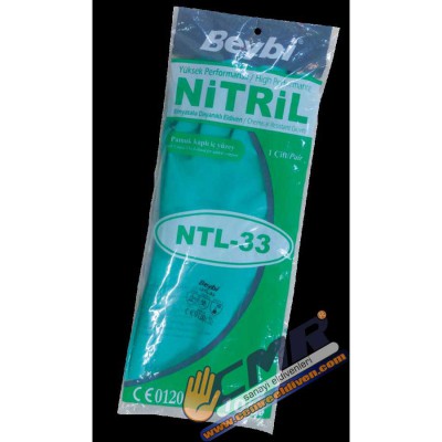 Beybi Korun Yeşil Nitril Eldiven Ntl-33