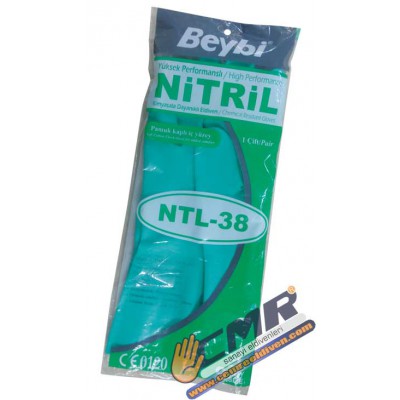 Beybi Korun Yeşil Nitril Eldiven Ntl-38