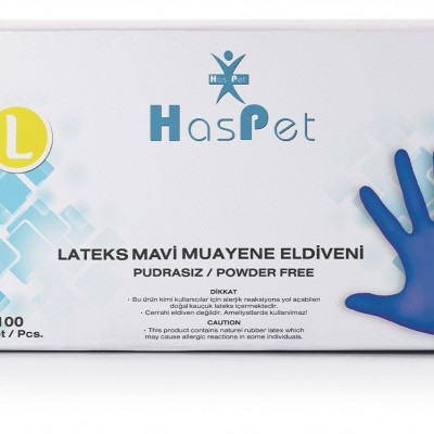 Has-Pet - Mavi Lateks Pudrasız Eldiven