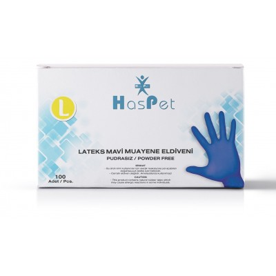 Has-Pet - Mavi Lateks Pudrasız Eldiven